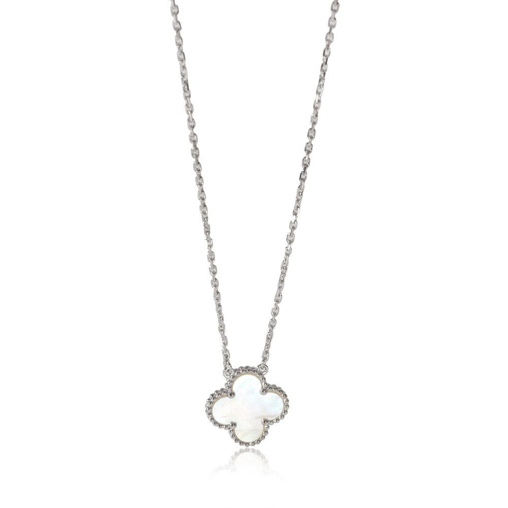 Van Cleef & Arpels Alhambra Mother Of Pearl Vintage Alhambra in 18k White Gold